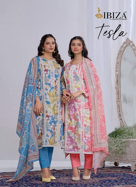 Tesla By Ibiza Bemberg Maslin Printed Designer Salwar Kameez Suppliers In India